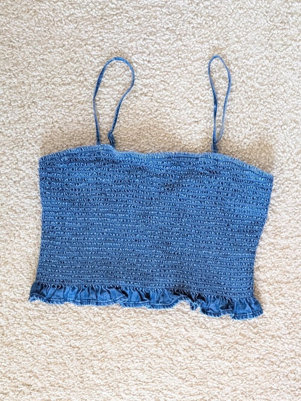 American Eagle Embroidered Smocked Tube Top